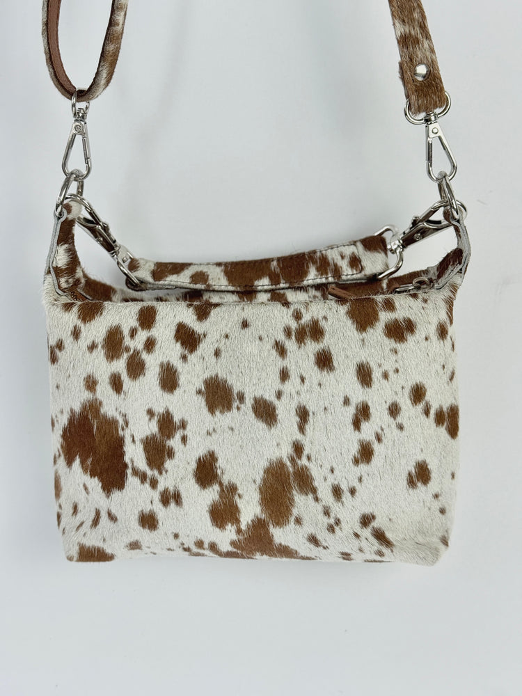The Mini Shoulder 2 in 1  - Coffee + White Dapple