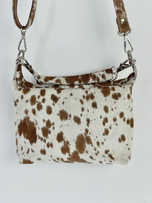 The Mini Shoulder 2 in 1  - Coffee + White Dapple