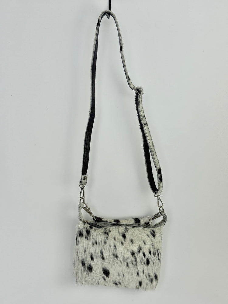 The Mini Shoulder 2 in 1  - Black + White Dapple
