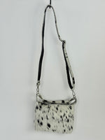 The Mini Shoulder 2 in 1  - Black + White Dapple