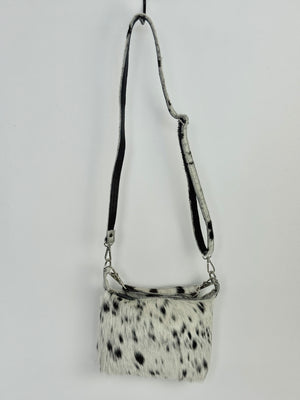 The Mini Shoulder 2 in 1  - Black + White Dapple