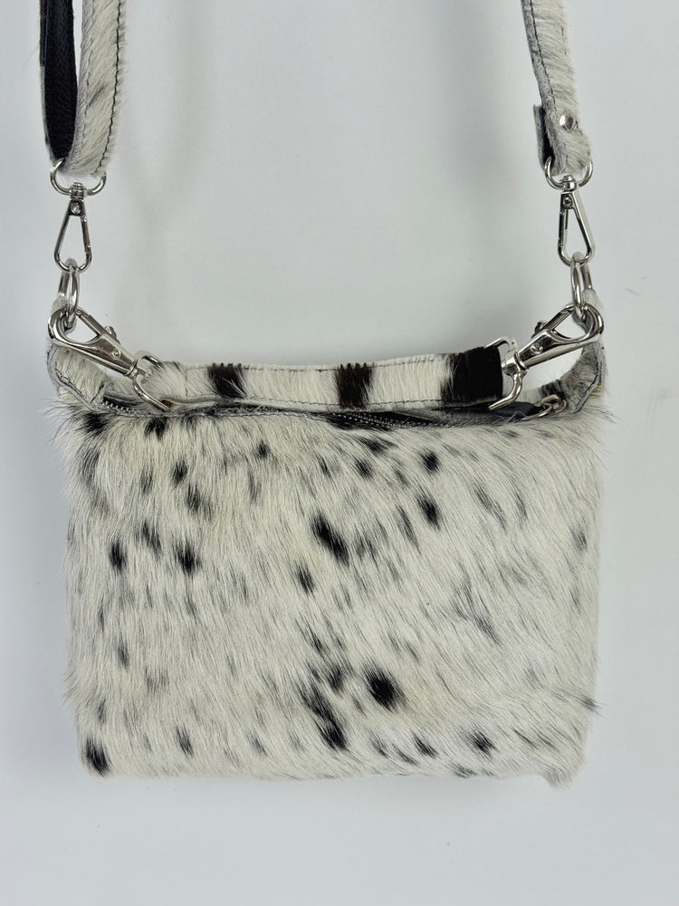 The Mini Shoulder 2 in 1  - Black + White Dapple