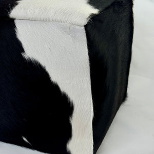 Cowhide Cube - Black + White A