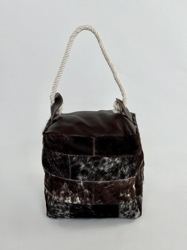Door Stop - Chocolate Dark Brown + White