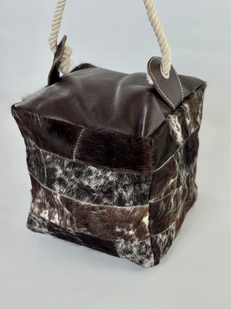 Door Stop - Chocolate Dark Brown + White