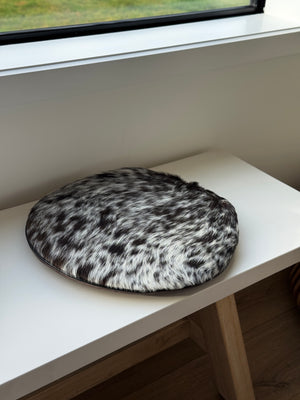Round seat topper - Brown + Grey Dapple