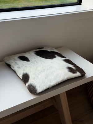 Square seat topper - Walnut Brown + White