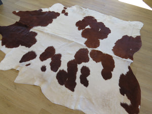 Super Cowhide Copper Brown + White - SKU 9329