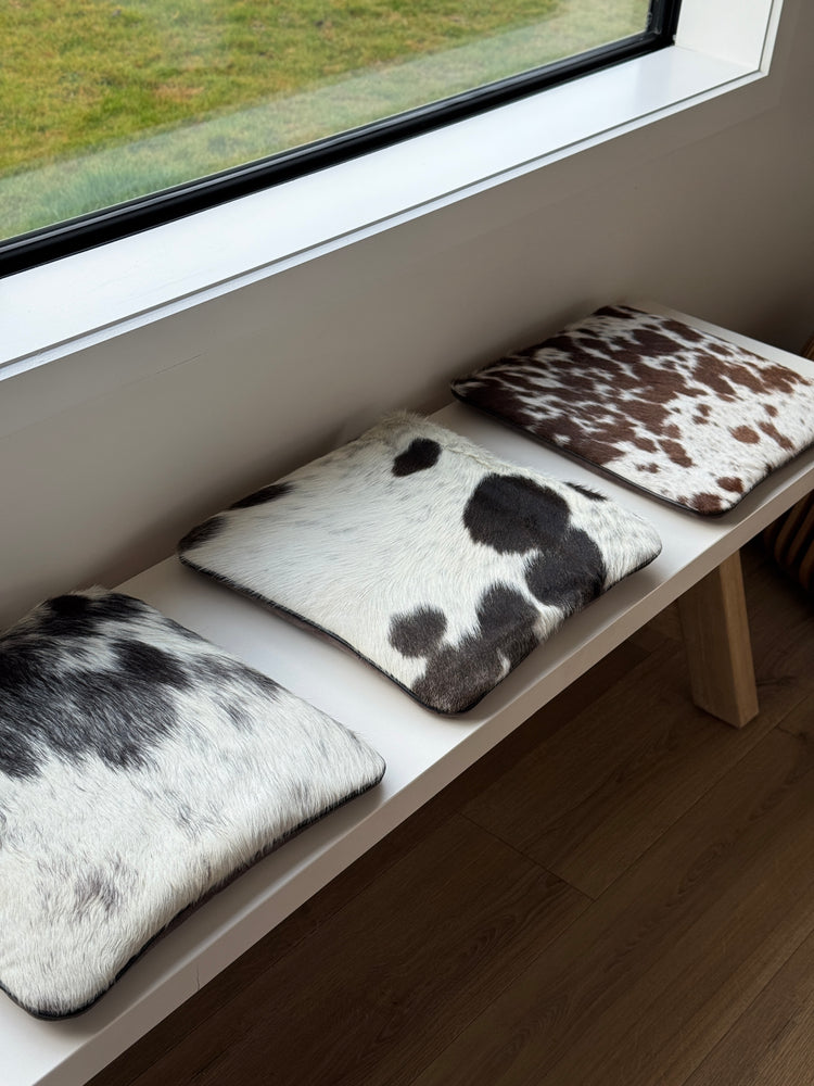 Square seat topper - Walnut Brown + White