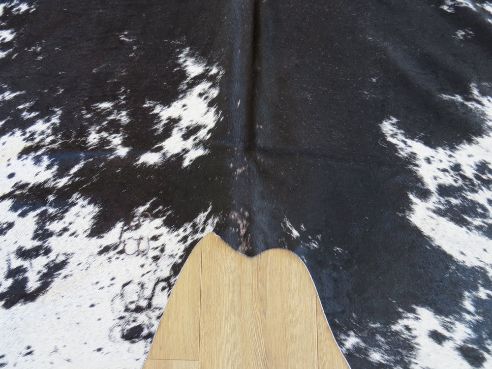 Super Cowhide - Black + White Salt & Pepper Brown Ridge (Speckled Park) - SKU 9309
