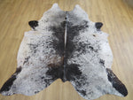 Super Cowhide Black & White Salt + Pepper with fudge tone center (Speckled Park) - SKU 9311