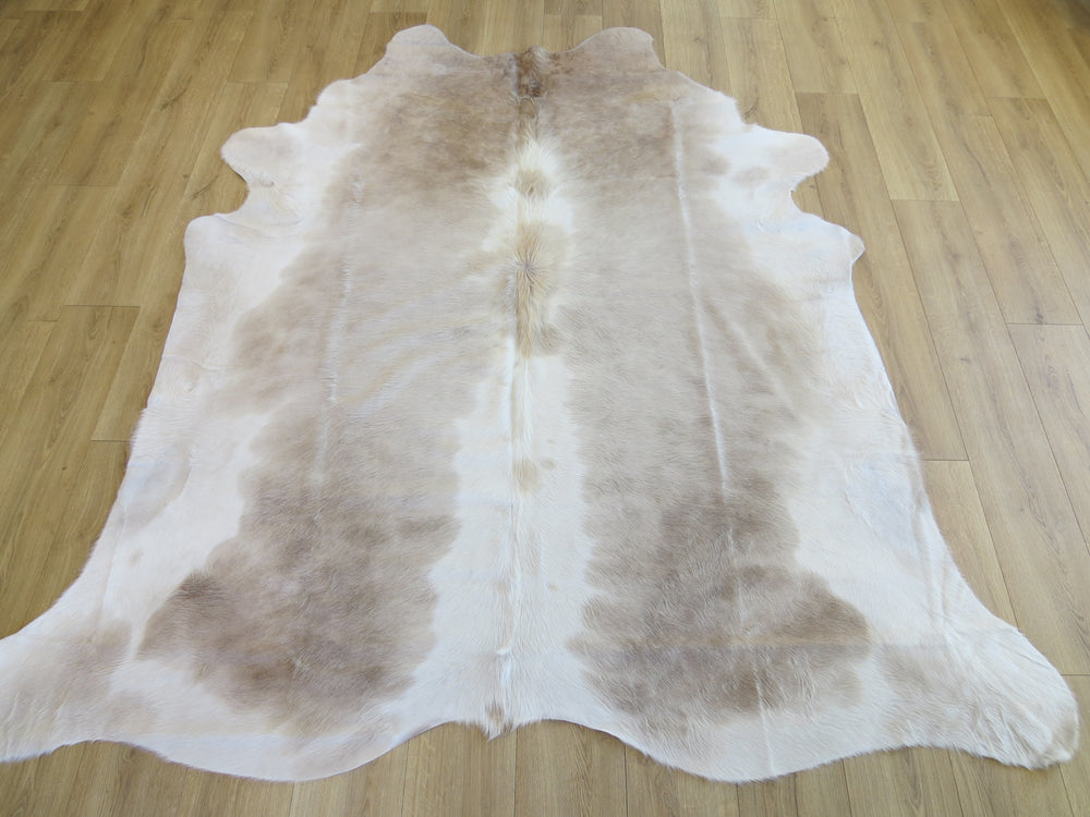 Premium Large Cowhide - Champagne & White - SKU 9705