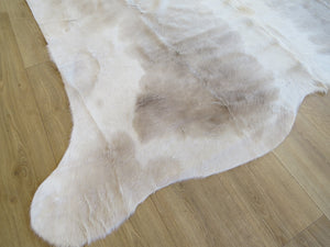 Premium Large Cowhide - Champagne & White - SKU 9705