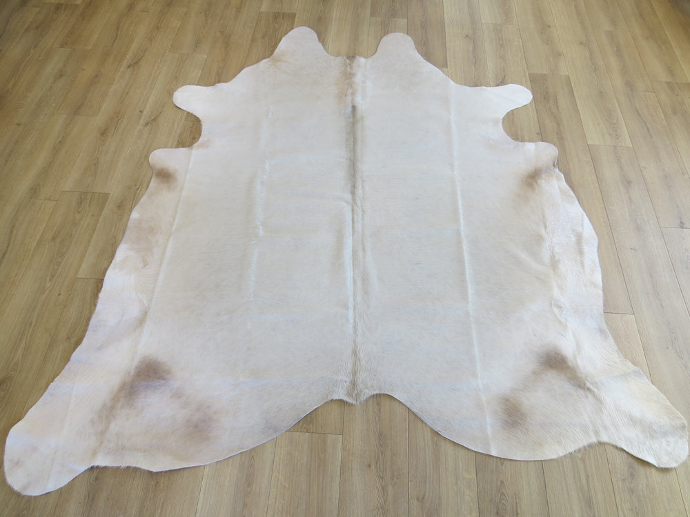Premium Large Cowhide - Champagne & White - SKU 9751