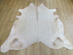 Premium Large Cowhide - Champagne & White - SKU 9751