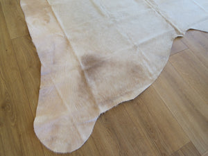 Premium Large Cowhide - Champagne & White - SKU 9751