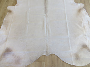 Premium Large Cowhide - Champagne & White - SKU 9751