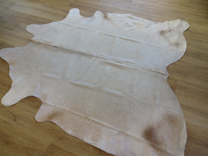 Premium Large Cowhide - Champagne & White - SKU 9751