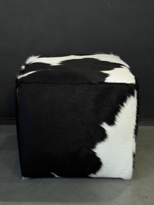 Cowhide Cube - Black + White B