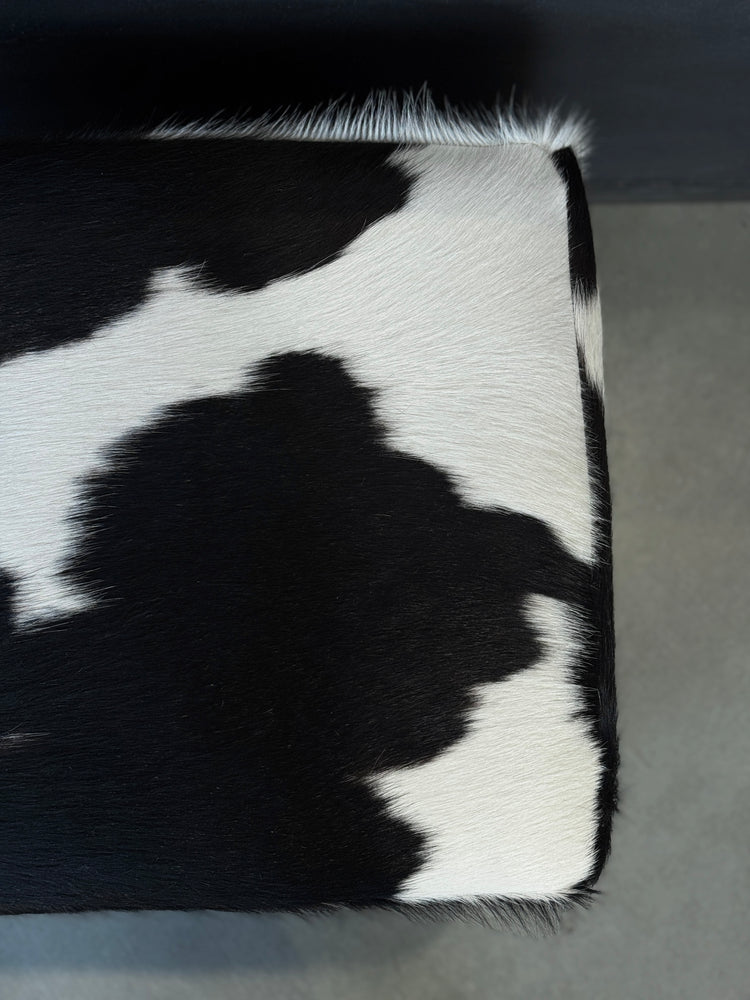 Cowhide Cube - Black + White B