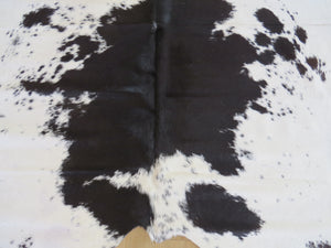 Large Cowhide - Black + White Smudge - SKU 9757