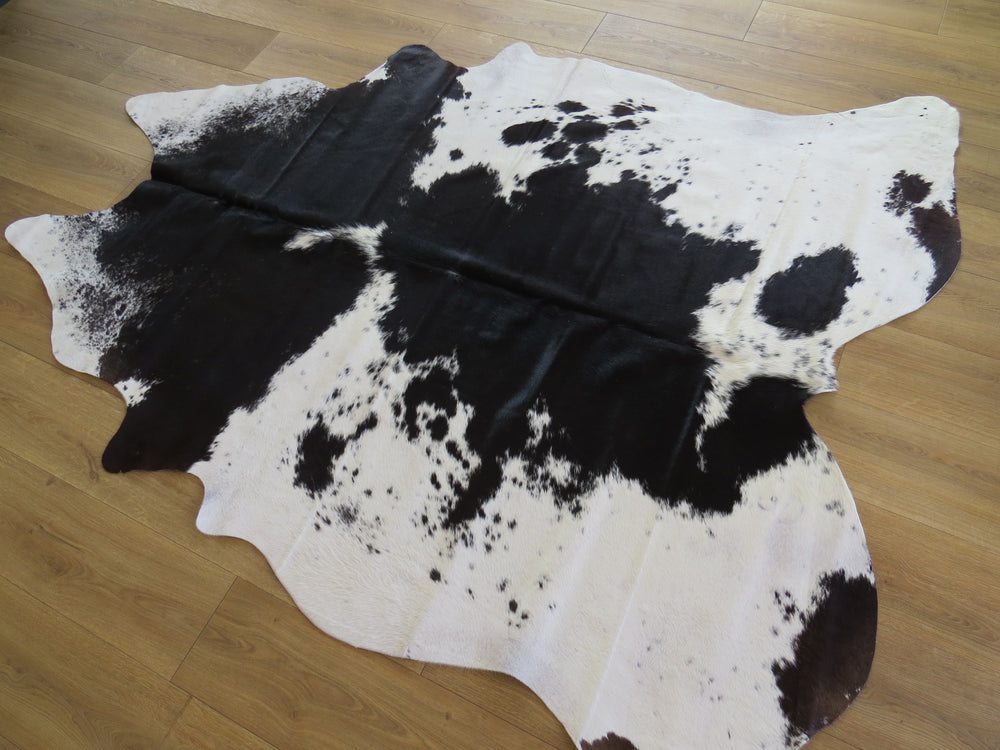 Large Cowhide - Black + White Smudge - SKU 9757