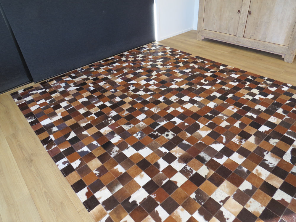 EXTRA LARGE SIZE Patchwork Rectangle Rug - Tri Colour