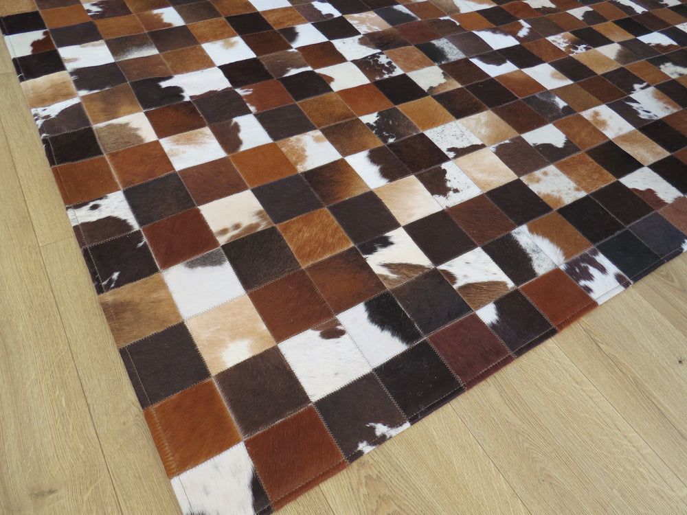 EXTRA LARGE SIZE Patchwork Rectangle Rug - Tri Colour