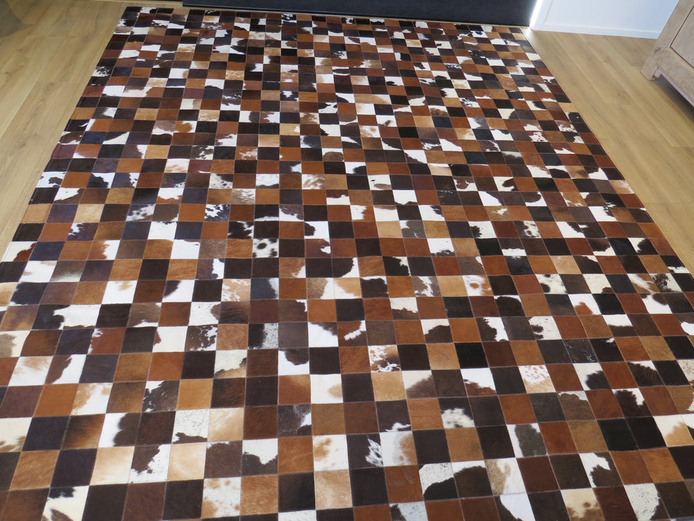 EXTRA LARGE SIZE Patchwork Rectangle Rug - Tri Colour