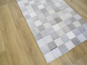 RUNNER SIZE Patchwork Runner Rug - Consistent Grey ONE IN STOCK