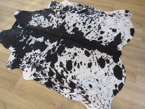 Cowhide Medium  - Black & White dapple SKU 779