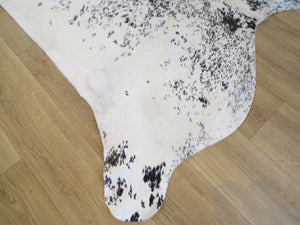 Cowhide Medium  - Black & White speckle, brown ridge sprinkle SKU 778