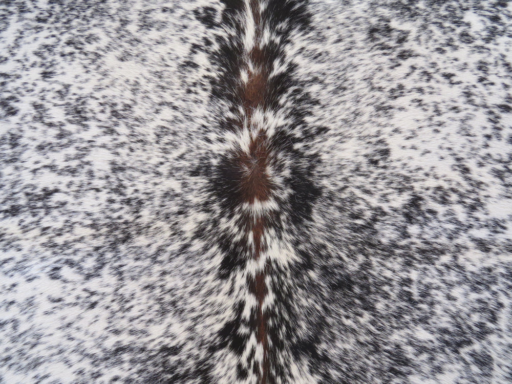 Cowhide Medium  - Black & White speckle, brown ridge sprinkle SKU 778