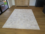 LARGE SIZE Patchwork Rectangle Rug - Alabaster + White - TWO IN STOCK