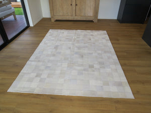 LARGE SIZE Patchwork Rectangle Rug - Alabaster + White - TWO IN STOCK