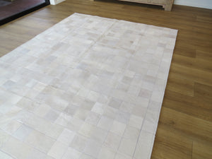LARGE SIZE Patchwork Rectangle Rug - Alabaster + White - TWO IN STOCK