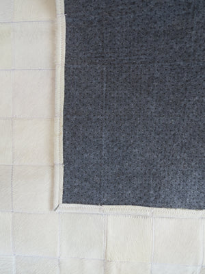 LARGE SIZE Patchwork Rectangle Rug - Alabaster + White - TWO IN STOCK