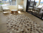 LARGE SIZE Patchwork Rectangle Rug - Taupe Champagne - TWO IN STOCK