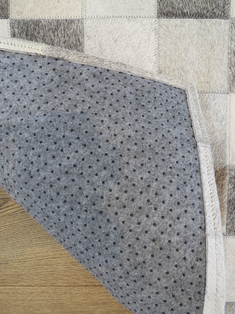 2.5m RUNNER SIZE Patchwork Runner Rug - Grey with pops of ebony ONE IN STOCK