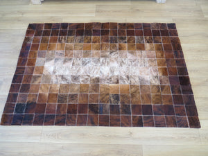MEDIUM SIZE Patchwork Rectangle Rug - Dark Light Brindle - ONE IN STOCK