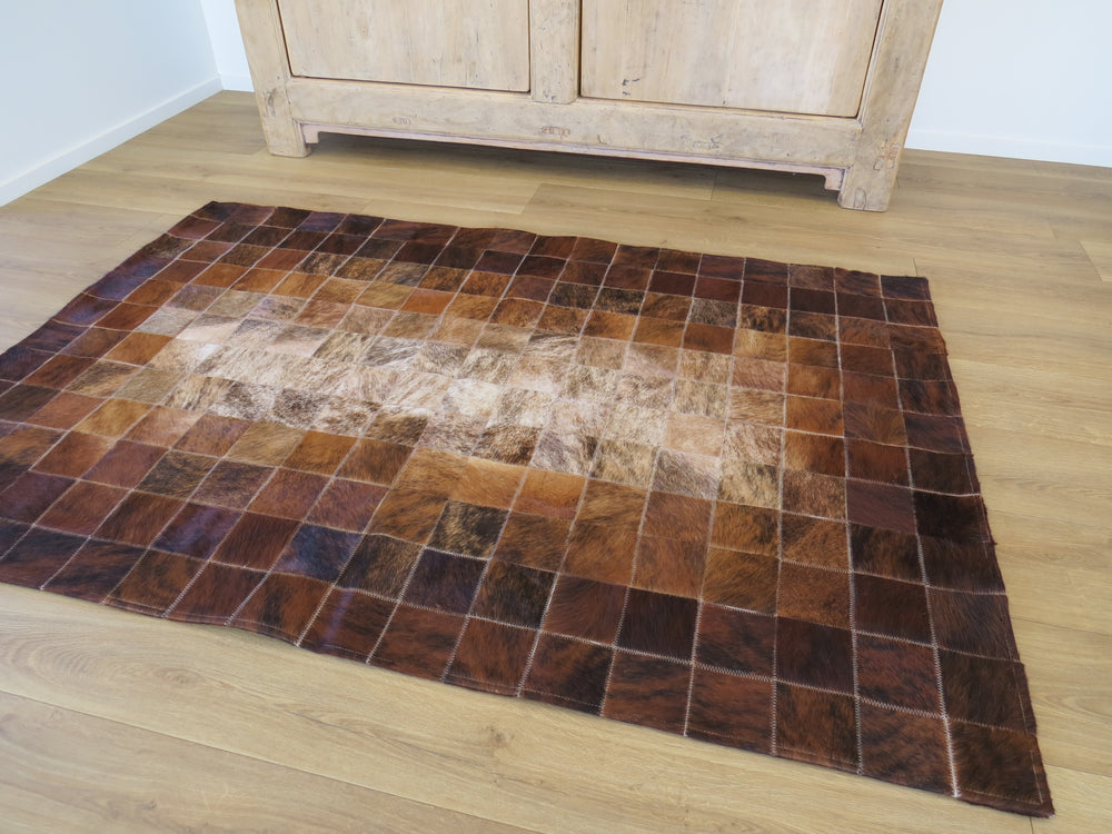 MEDIUM SIZE Patchwork Rectangle Rug - Dark Light Brindle - ONE IN STOCK