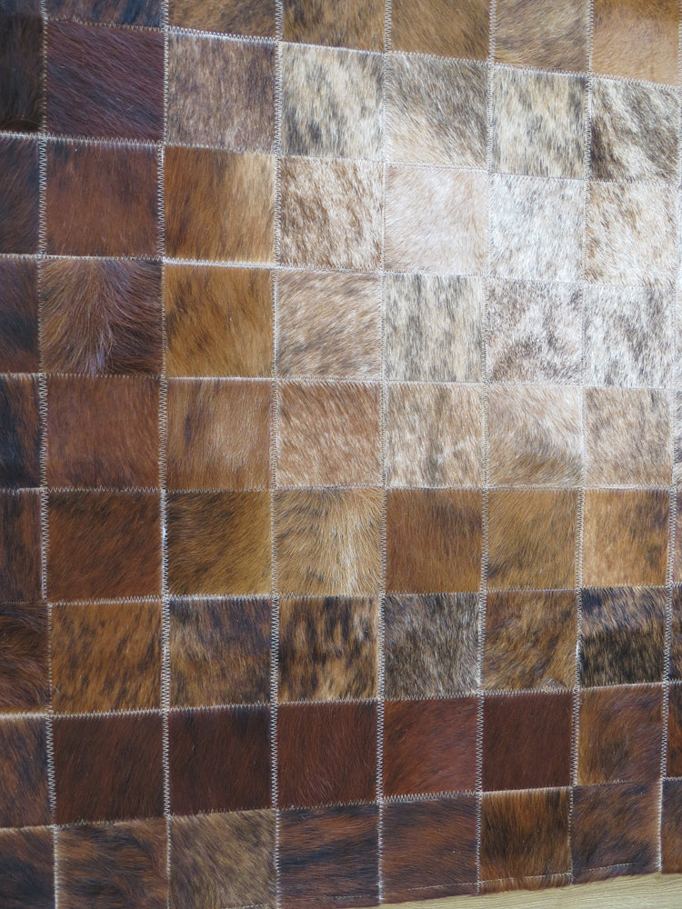 MEDIUM SIZE Patchwork Rectangle Rug - Dark Light Brindle - ONE IN STOCK