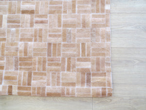 EXTRA LARGE SIZE Parquet Patchwork Rectangle Rug - Caramel - ONE IN STOCK