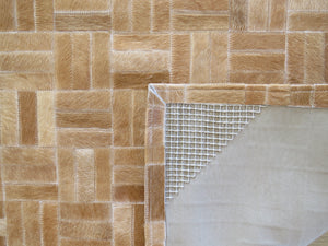 EXTRA LARGE SIZE Parquet Patchwork Rectangle Rug - Caramel - ONE IN STOCK