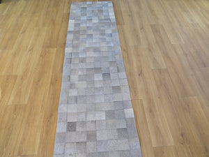 3m RUNNER SIZE Patchwork Runner Rug Grey ONE IN STOCK