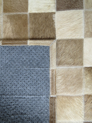 MEDIUM SIZE Patchwork Rectangle Rug - Taupe - ONE IN STOCK