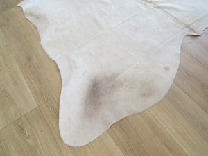 Premium Large Cowhide - Champagne & White - SKU 9791