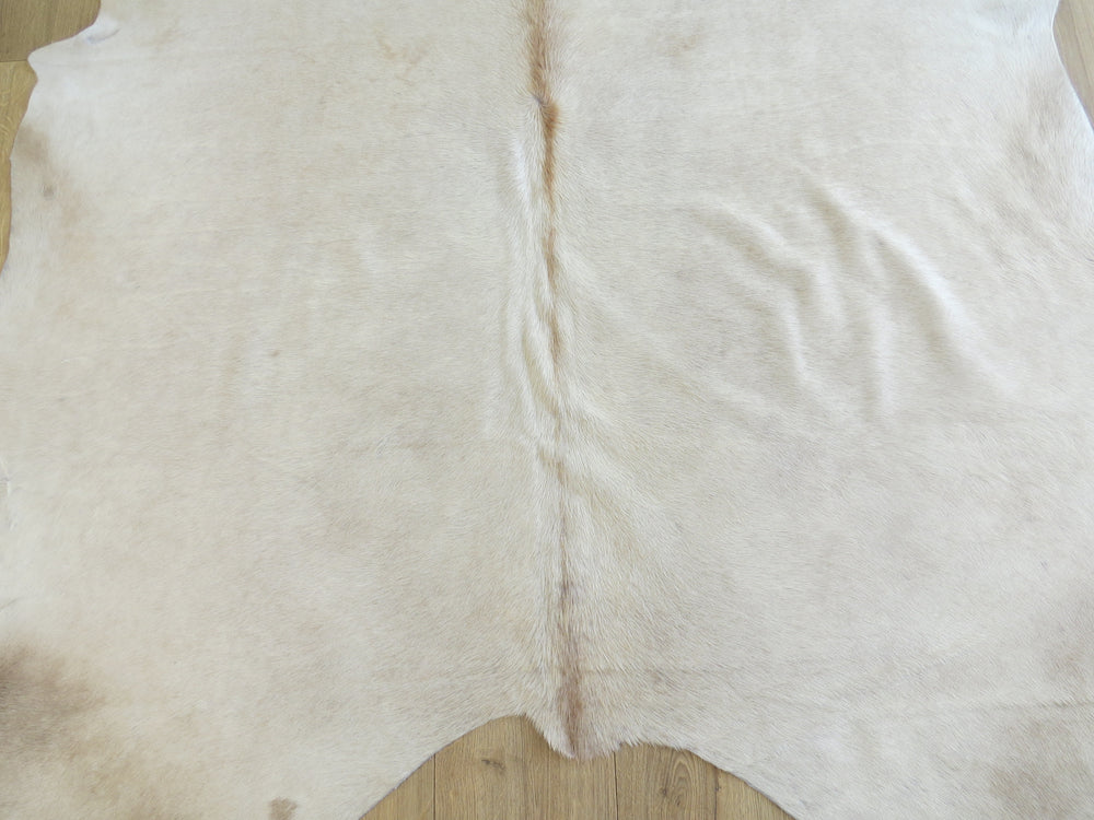 Premium Large Cowhide - Champagne & White - SKU 9791