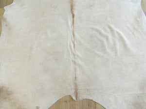 Premium Large Cowhide - Champagne & White - SKU 9791