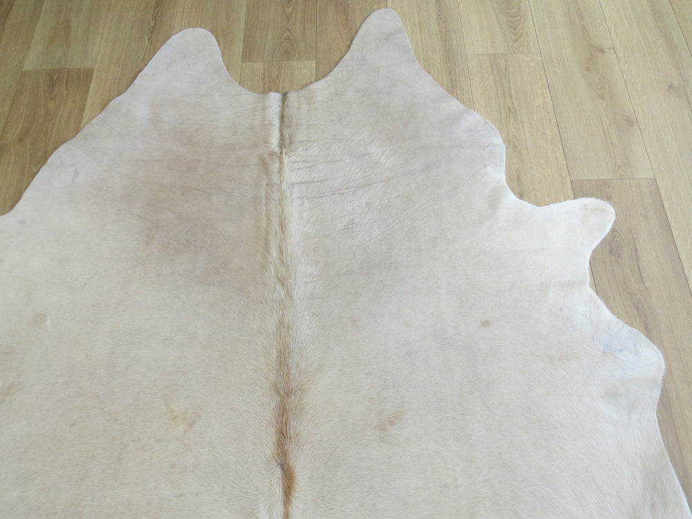 Premium Large Cowhide - Champagne & White - SKU 9791